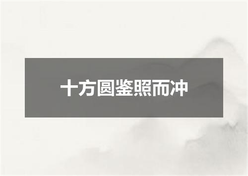 十方圆鉴照而冲