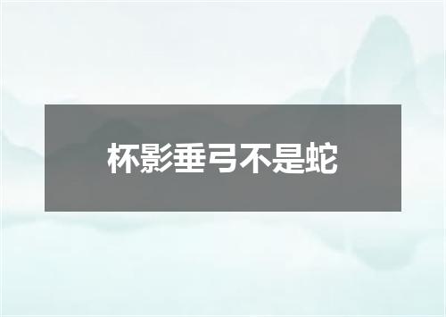 杯影垂弓不是蛇