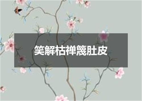 笑解枯禅篾肚皮