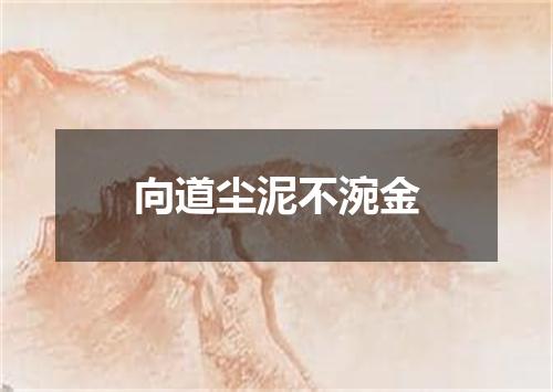 向道尘泥不涴金