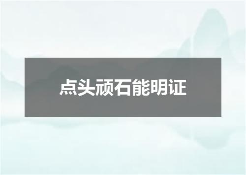 点头顽石能明证