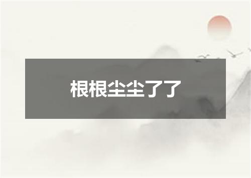 根根尘尘了了