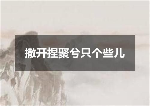 撒开捏聚兮只个些儿