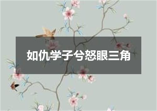 如仇学子兮怒眼三角