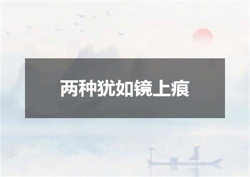 两种犹如镜上痕