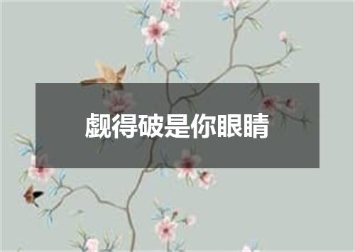 觑得破是你眼睛