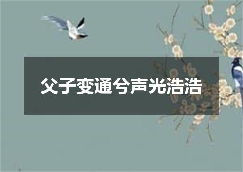 父子变通兮声光浩浩