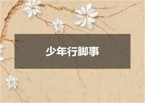 少年行脚事
