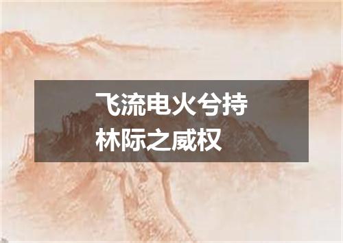 飞流电火兮持林际之威权