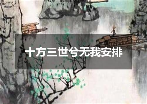 十方三世兮无我安排