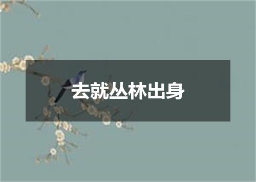 去就丛林出身