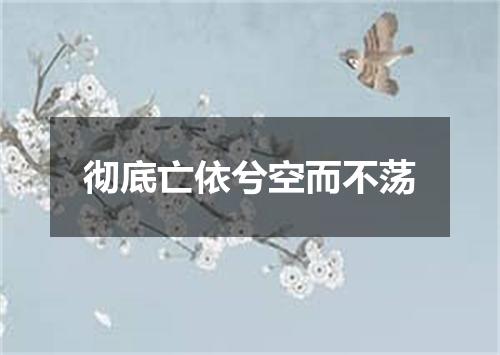 彻底亡依兮空而不荡