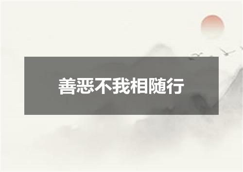 善恶不我相随行