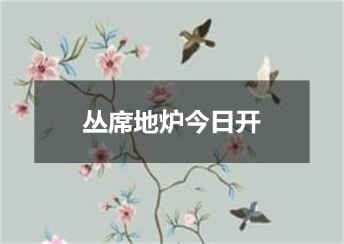 丛席地炉今日开