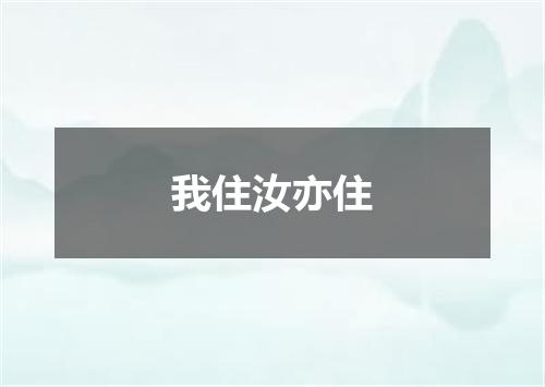 我住汝亦住