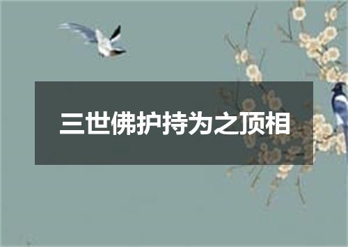 三世佛护持为之顶相