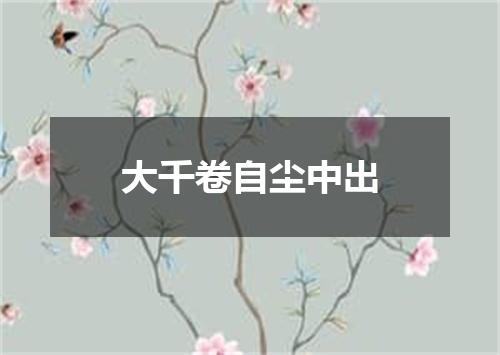 大千卷自尘中出