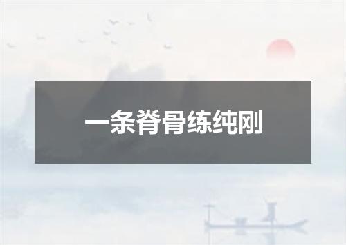 一条脊骨练纯刚