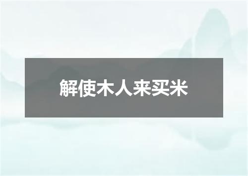 解使木人来买米