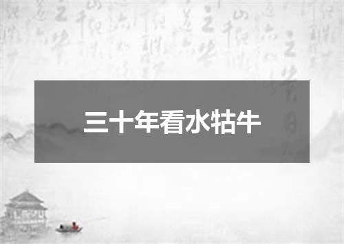 三十年看水牯牛