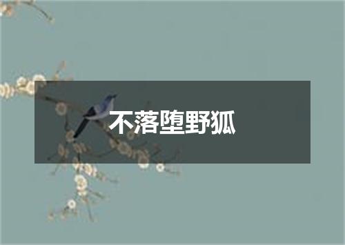 不落堕野狐
