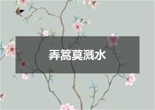 弄篙莫溅水