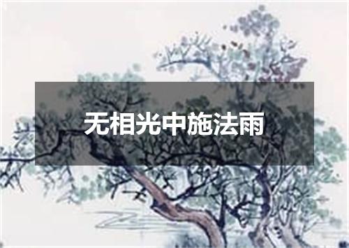 无相光中施法雨
