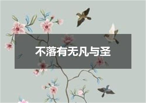 不落有无凡与圣
