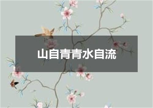山自青青水自流