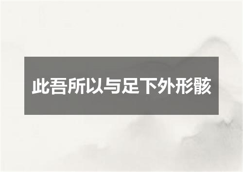 此吾所以与足下外形骸
