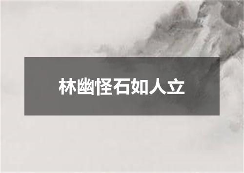 林幽怪石如人立