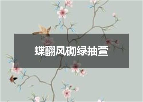 蝶翻风砌绿抽萱