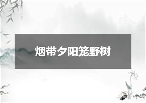 烟带夕阳笼野树
