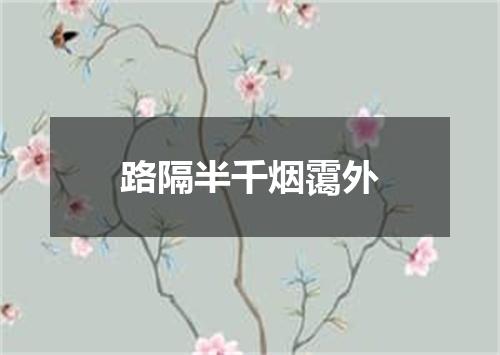 路隔半千烟霭外