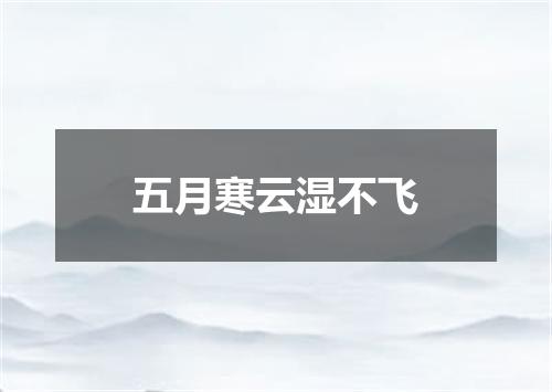 五月寒云湿不飞