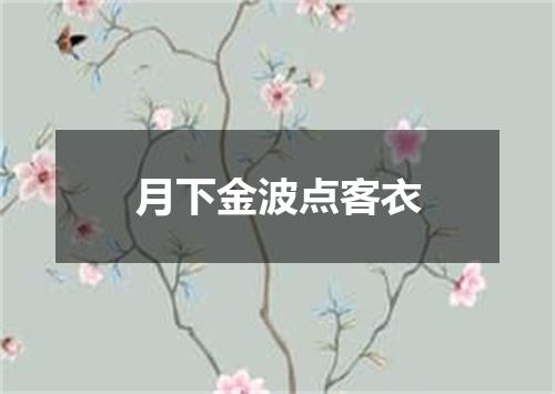 月下金波点客衣