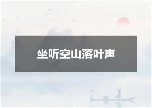 坐听空山落叶声