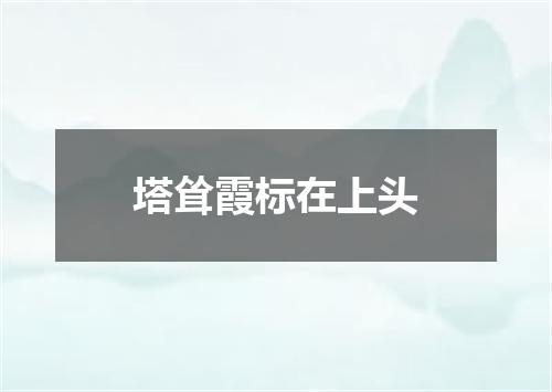 塔耸霞标在上头
