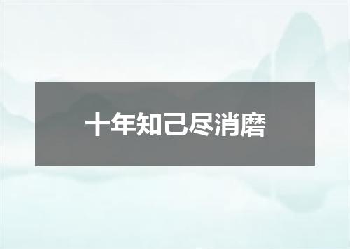 十年知己尽消磨