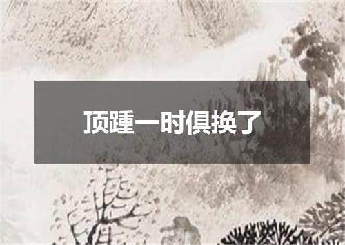 顶踵一时俱换了