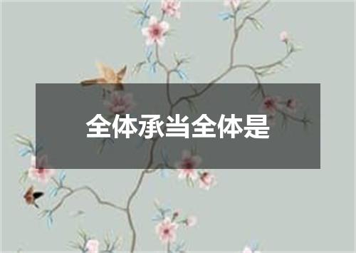 全体承当全体是