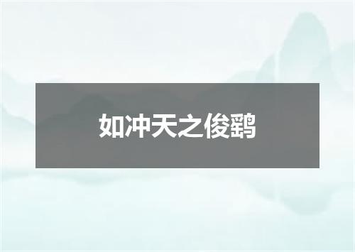如冲天之俊鹞