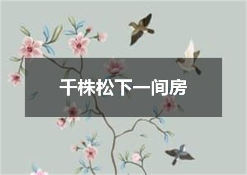 千株松下一间房