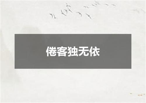 倦客独无依
