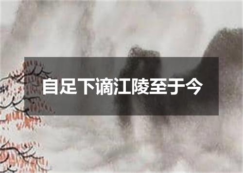 自足下谪江陵至于今