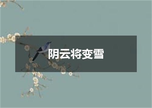 阴云将变雪