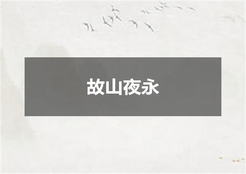 故山夜永