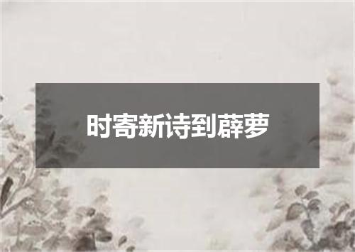 时寄新诗到薜萝