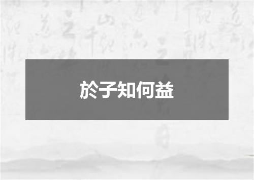 於子知何益