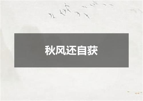 秋风还自获